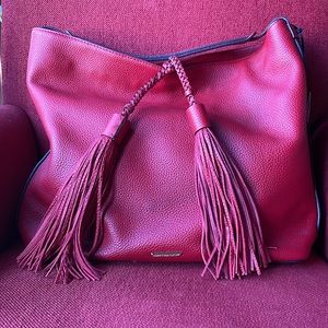 NWT Rebecca Minkoff Red Leather Shoulder Tote Bag